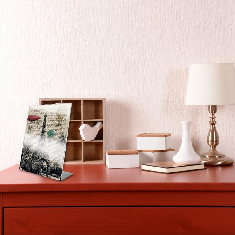 Lupia - Portadocumenti in Acrilico trasparente KRYSTAL 10x15 cm Verticale da tavolo | Spessore 1,3 mm | Acrilico, Realizzato in Italia del brand Lupia, categoria: Idee regalo e bomboniere > Oggettistica > Portadocumenti in Acrilico.