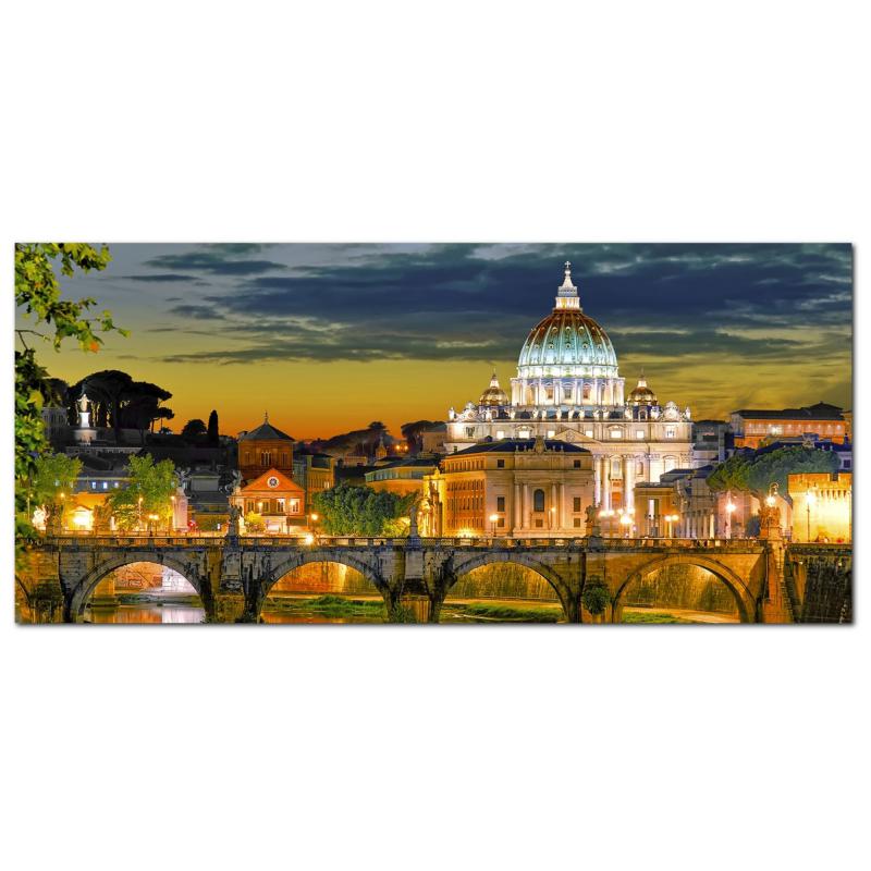 Lupia - Quadro moderno su Tela Canvas DEEP 65X143 cm, con paesaggi e localismi italiani, per casa, soggiorno, capezzale camera da letto, hotel, ufficio, ROMA - SAN PIETRO DA PONTE SANT'ANGELO del brand Lupia, categoria: Arredo e decorazioni > Quadri e Tele > Quadri cittÃ  e Localismi, disponibile su Vorreishop.