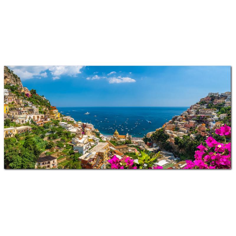 Lupia - Quadro moderno su Tela Canvas DEEP 65X143 cm, con paesaggi e localismi italiani, per casa, soggiorno, capezzale camera da letto, hotel, ufficio, NAPOLI - POSITANO MARE                 del brand Lupia, categoria: Arredo e decorazioni > Quadri e Tele > Quadri cittÃ  e Localismi, disponibile su Vorreishop.