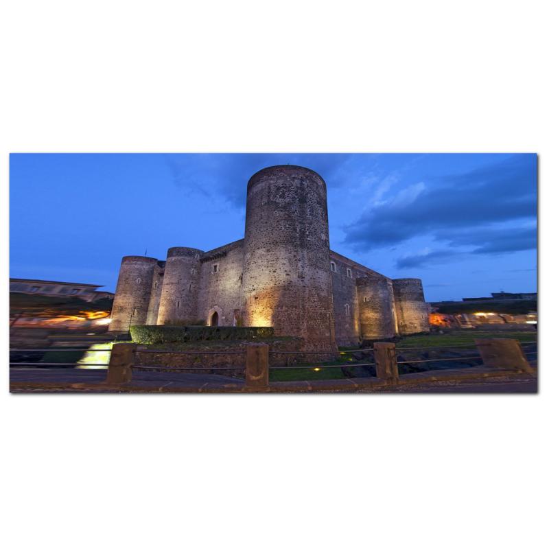 Lupia - Quadro moderno su Tela Canvas DEEP 65X143 cm, con paesaggi e localismi italiani, per casa, soggiorno, capezzale camera da letto, hotel, ufficio, CATANIA - CASTELLO URSINO              del brand Lupia, categoria: Arredo e decorazioni > Quadri e Tele > Quadri cittÃ  e Localismi, disponibile su Vorreishop.