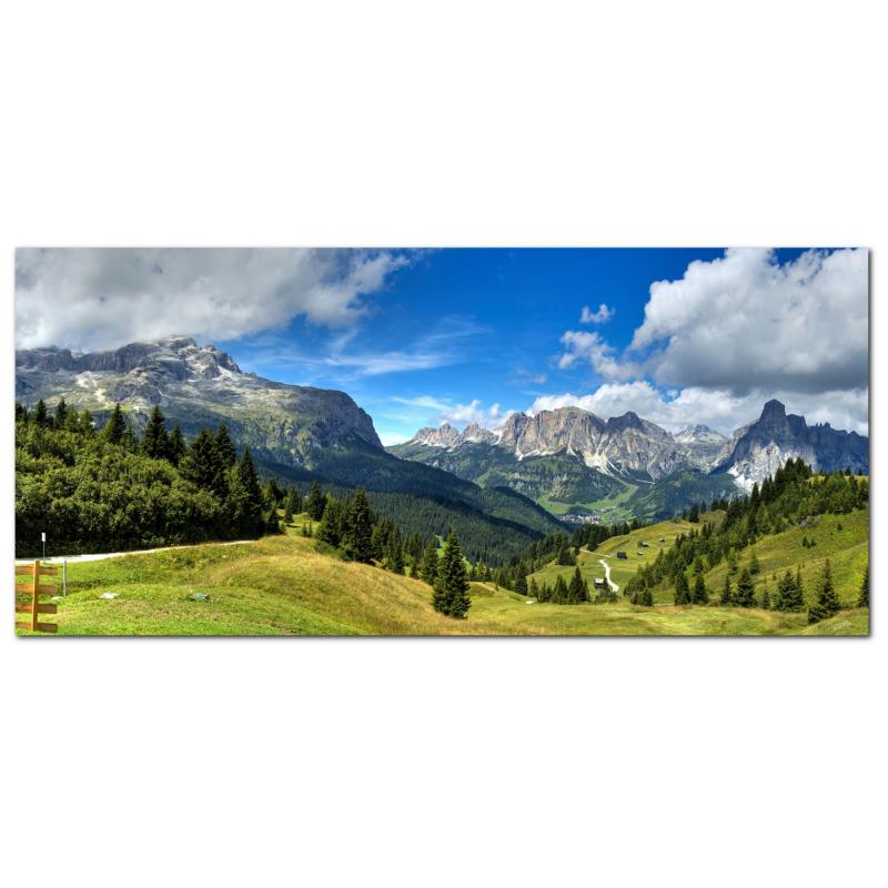 Lupia - Quadro moderno su Tela Canvas DEEP 65X143 cm, con paesaggi e localismi italiani, per casa, soggiorno, capezzale camera da letto, hotel, ufficio, DOLOMITI - PANORAMA MONTI              del brand Lupia, categoria: Arredo e decorazioni > Quadri e Tele > Quadri cittÃ  e Localismi, disponibile su Vorreishop.