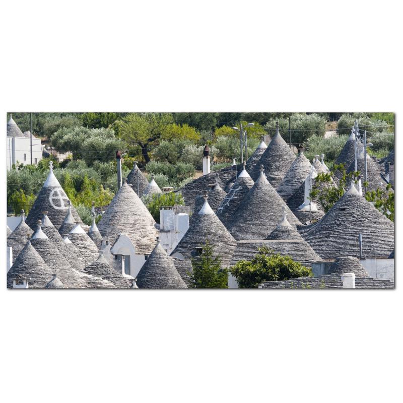 Lupia - Quadro moderno su Tela Canvas DEEP 65X143 cm, con paesaggi e localismi italiani, per casa, soggiorno, capezzale camera da letto, hotel, ufficio, PUGLIA - PANORAMA ALBEROBELLO          del brand Lupia, categoria: Arredo e decorazioni > Quadri e Tele > Quadri cittÃ  e Localismi, disponibile su Vorreishop.