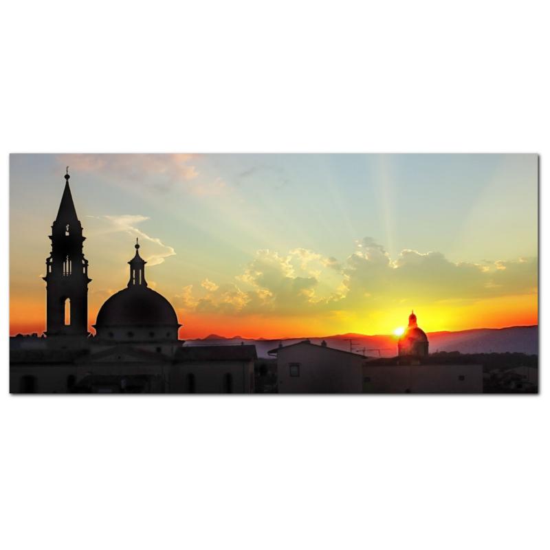 Lupia - Quadro moderno su Tela Canvas DEEP 65X143 cm, con paesaggi e localismi italiani, per casa, soggiorno, capezzale camera da letto, hotel, ufficio, VICENZA - PANORAMA TRAMONTO            del brand Lupia, categoria: Arredo e decorazioni > Quadri e Tele > Quadri cittÃ  e Localismi, disponibile su Vorreishop.