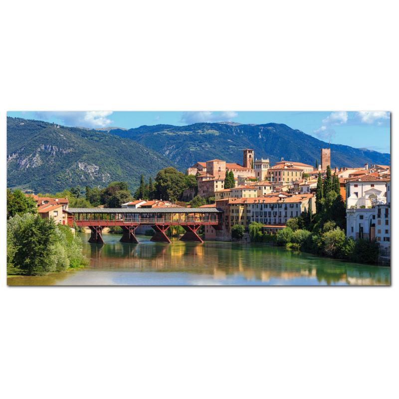 Lupia - Quadro moderno su Tela Canvas DEEP 65X143 cm, con paesaggi e localismi italiani, per casa, soggiorno, capezzale camera da letto, hotel, ufficio, VICENZA - PONTE VECCHIO                del brand Lupia, categoria: Arredo e decorazioni > Quadri e Tele > Quadri cittÃ  e Localismi, disponibile su Vorreishop.