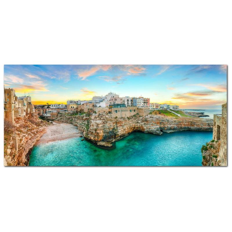 Lupia - Quadro moderno su Tela Canvas DEEP 65X143 cm, con paesaggi e localismi italiani, per casa, soggiorno, capezzale camera da letto, hotel, ufficio, PUGLIA - BASTIONE DI SANTO STEFANO     del brand Lupia, categoria: Arredo e decorazioni > Quadri e Tele > Quadri cittÃ  e Localismi, disponibile su Vorreishop.