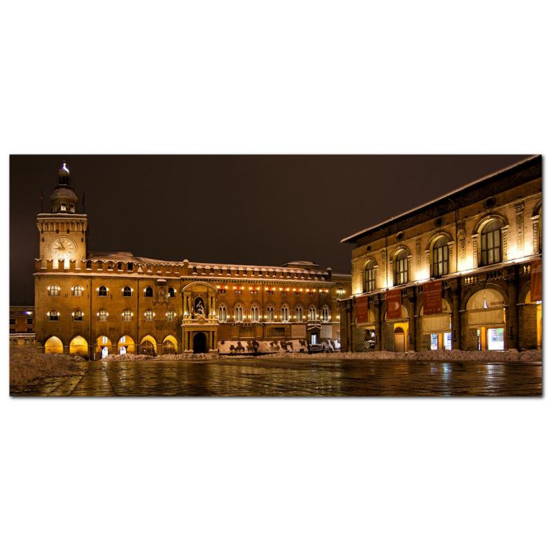 Lupia - Quadro moderno su Tela Canvas DEEP 65X143 cm, con paesaggi e localismi italiani, per casa, soggiorno, capezzale camera da letto, hotel, ufficio, BOLOGNA - PALAZZO D'ACCURSIO           del brand Lupia, categoria: Arredo e decorazioni > Quadri e Tele > Quadri cittÃ  e Localismi, disponibile su Vorreishop.