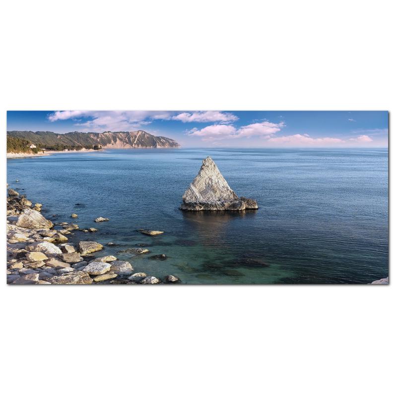 Lupia - Quadro moderno su Tela Canvas DEEP 65X143 cm, con paesaggi e localismi italiani, per casa, soggiorno, capezzale camera da letto, hotel, ufficio, ANCONA - RIVIERA DEL CONERO            del brand Lupia, categoria: Arredo e decorazioni > Quadri e Tele > Quadri cittÃ  e Localismi, disponibile su Vorreishop.