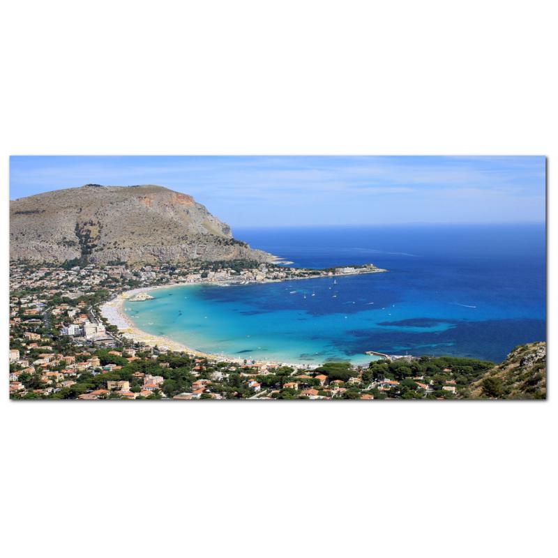 Lupia - Quadro moderno su Tela Canvas DEEP 65X143 cm, con paesaggi e localismi italiani, per casa, soggiorno, capezzale camera da letto, hotel, ufficio, PALERMO - PANORAMA GOLFO               del brand Lupia, categoria: Arredo e decorazioni > Quadri e Tele > Quadri cittÃ  e Localismi, disponibile su Vorreishop.