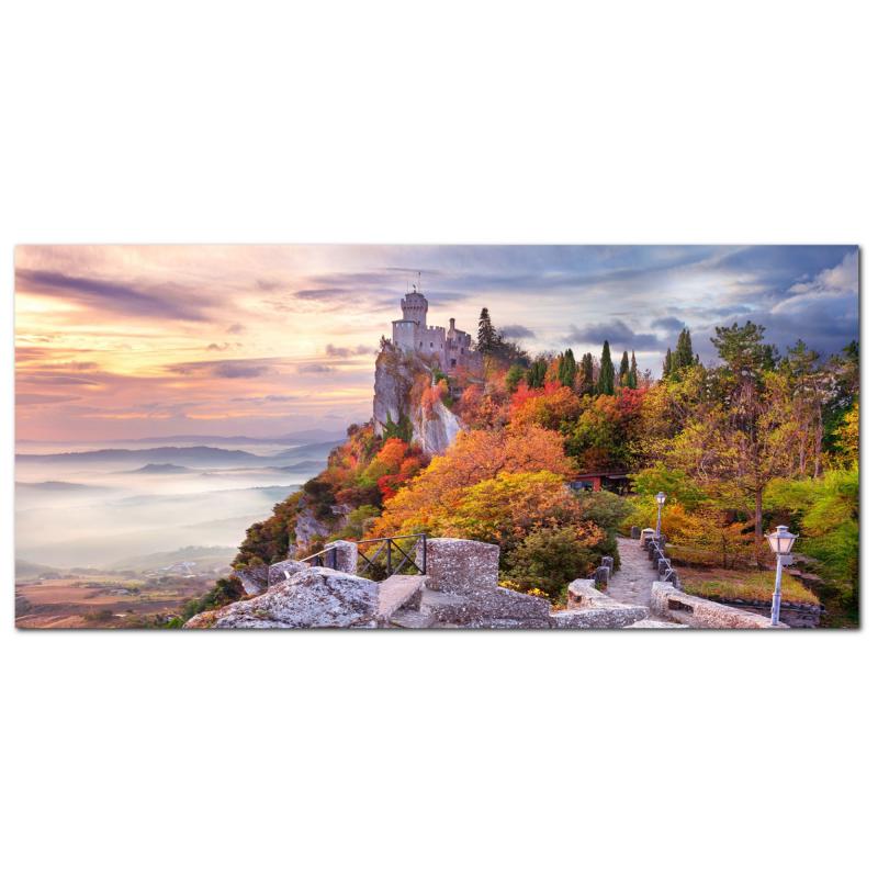 Lupia - Quadro moderno su Tela Canvas DEEP 65X143 cm, con paesaggi e localismi italiani, per casa, soggiorno, capezzale camera da letto, hotel, ufficio, RIMINI - PANORAMA SAN MARINO           del brand Lupia, categoria: Arredo e decorazioni > Quadri e Tele > Quadri cittÃ  e Localismi, disponibile su Vorreishop.