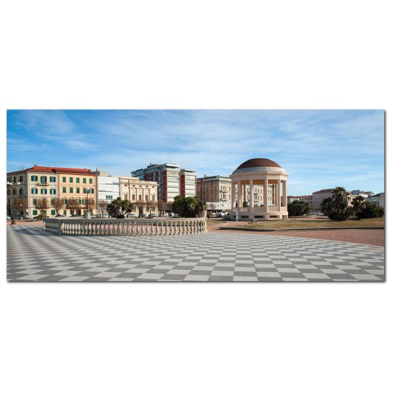 Lupia - Quadro moderno su Tela Canvas DEEP 65X143 cm, con paesaggi e localismi italiani, per casa, soggiorno, capezzale camera da letto, hotel, ufficio, LIVORNO - TERRAZZA MASCAGNI            del brand Lupia, categoria: Arredo e decorazioni > Quadri e Tele > Quadri cittÃ  e Localismi, disponibile su Vorreishop.