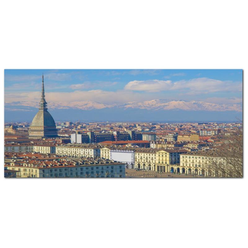 Lupia - Quadro moderno su Tela Canvas DEEP 65X143 cm, con paesaggi e localismi italiani, per casa, soggiorno, capezzale camera da letto, hotel, ufficio, TORINO - PANORAMA MOLE                 del brand Lupia, categoria: Arredo e decorazioni > Quadri e Tele > Quadri cittÃ  e Localismi, disponibile su Vorreishop.