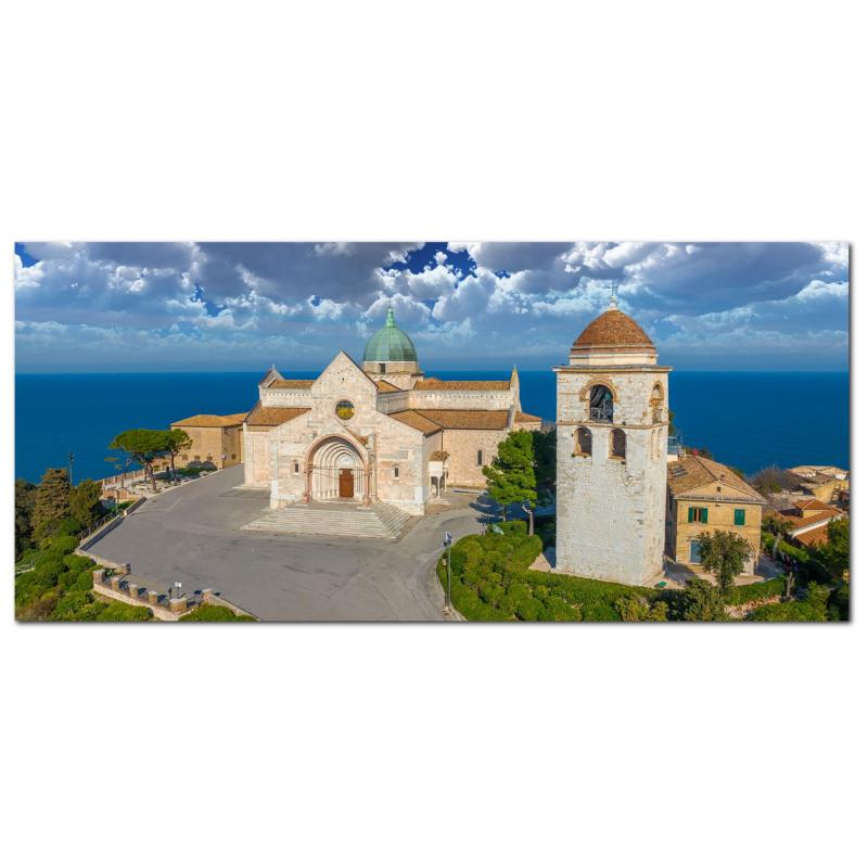 Lupia - Quadro moderno su Tela Canvas DEEP 65X143 cm, con paesaggi e localismi italiani, per casa, soggiorno, capezzale camera da letto, hotel, ufficio, ANCONA - CATTEDRALE DI SAN CIRIACO     del brand Lupia, categoria: Arredo e decorazioni > Quadri e Tele > Quadri cittÃ  e Localismi, disponibile su Vorreishop.