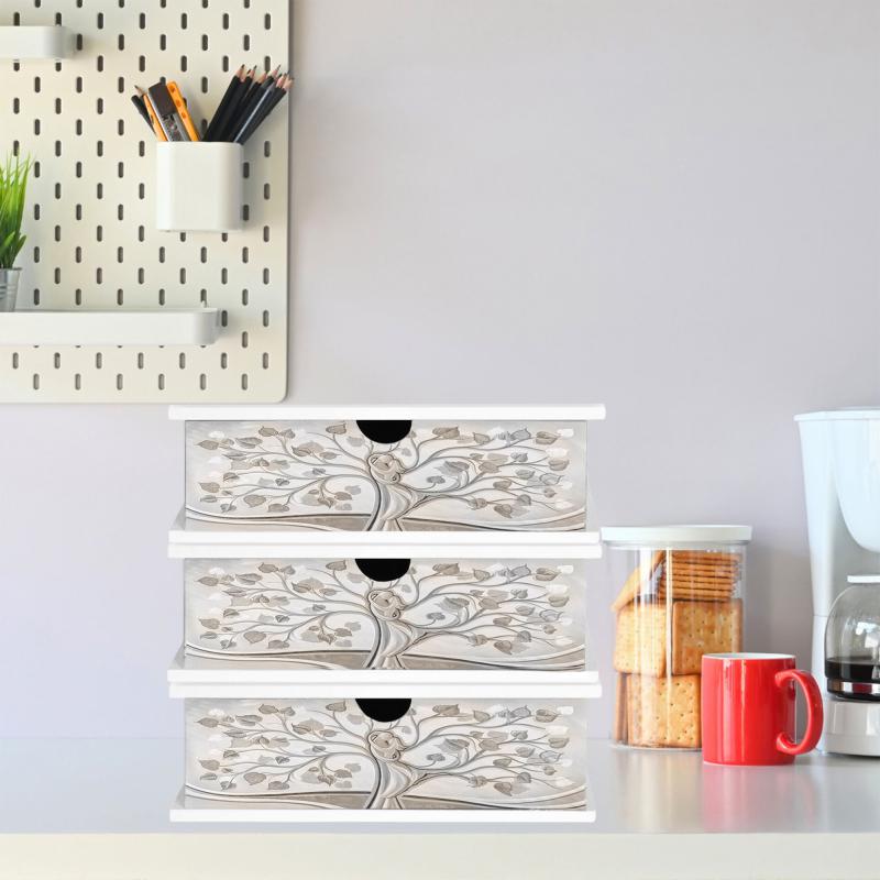 Contenitore Porta Capsule e Cialde caffÃ¨ Cassetto ORGANIZER White ALBERO ABBRACCIO 33x33 cm in legno per casa, cucina, angolo bar ufficio del brand Lupia, categoria: Tavola e cucina > Portapane, Contenitori e Organizer > Organizer.