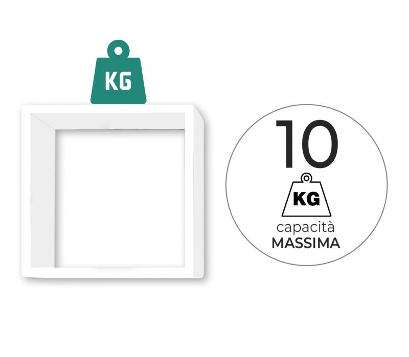 Mensole da muro Design Moderne a cubo KUBI Set 3 pezzi RETTANGOLARI in legno BIANCO 25x40 20x35 15x30 SOLO VERTICALE del brand Lupia, categoria: Arredo e decorazioni > Decorazioni da parete > Mensole.