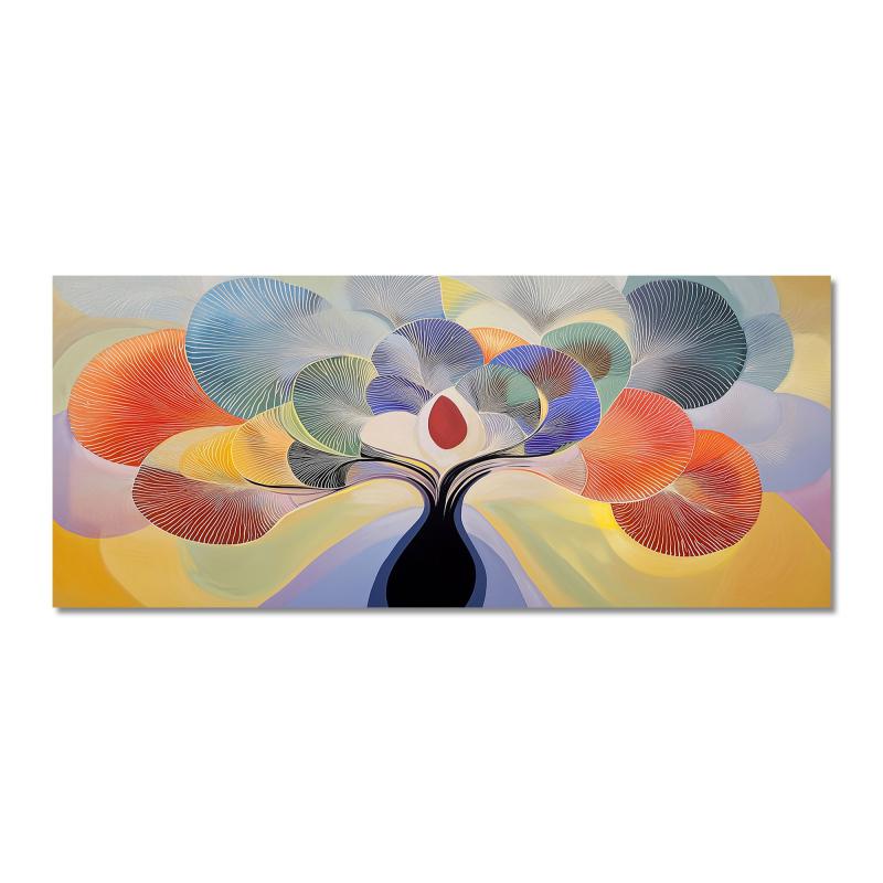 Lupia - Quadro moderno Canvas World TREE GRAND LEAVES, Stampa su Tela PVC, Telaio in Fibra di Legno, Albero della vita, 52x122 cm, per soggiorno capezzale camera da letto, ufficio del brand Lupia, categoria: Arredo e decorazioni > Quadri e Tele > Quadri su tela, disponibile su Vorreishop.