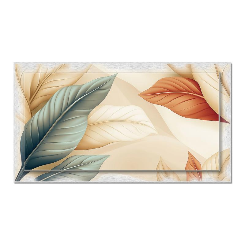 Lupia - Quadro moderno su Tela con Cornice stampata, NEWEXT 75x135 cm LEAVES IA 2, stampa tela in cotone e cornice mdf, foglie toni caldi, per soggiorno, camera da letto, cucina, ufficio del brand Lupia, categoria: Arredo e decorazioni > Quadri e Tele > Quadri con cornice, disponibile su Vorreishop.