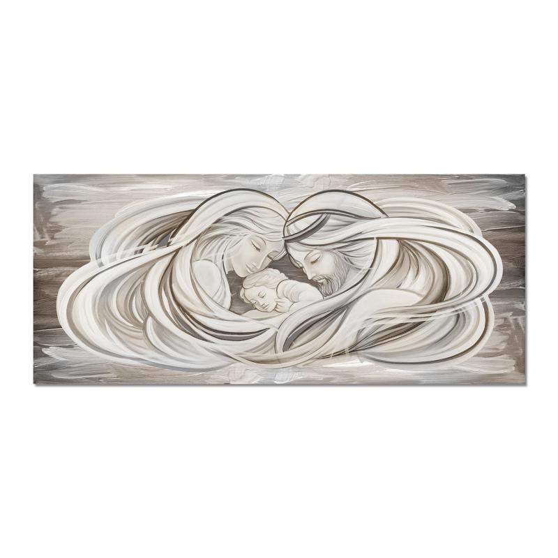 Quadro Moderno su tela materica a rilievo PICTURES con stampa SACRA FAMIGLIA 52x122 cm, amore e famiglia, per soggiorno, capezzale camera da letto, ufficio, hotel del brand Lupia, categoria: Arredo e decorazioni > Quadri e Tele > Quadri su tela, disponibile su Vorreishop.