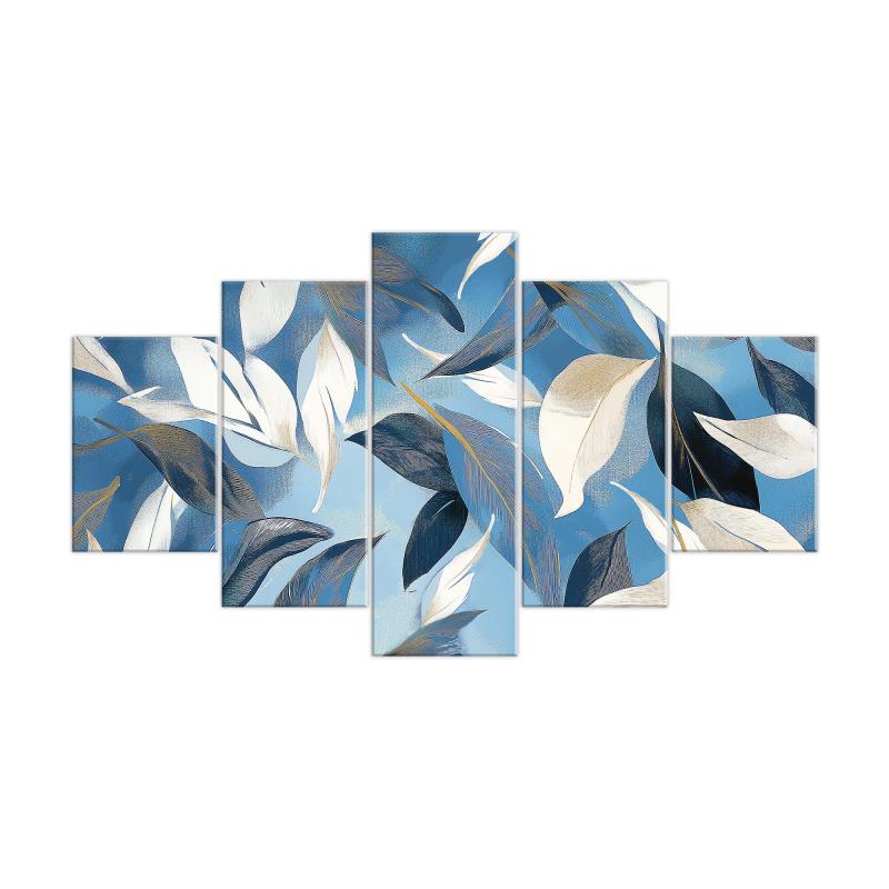 Lupia - Quadro moderno 5 pezzi su tela pvc, Grande Vogue, SKY LEAVES, 105x160 cm, Stampe ad alta risoluzione, Facili da appendere, Ideale per soggiorno, camera da letto, Made in Italy del brand Lupia, categoria: Arredo e decorazioni > Quadri e Tele > Grandi Quadri, disponibile su Vorreishop.