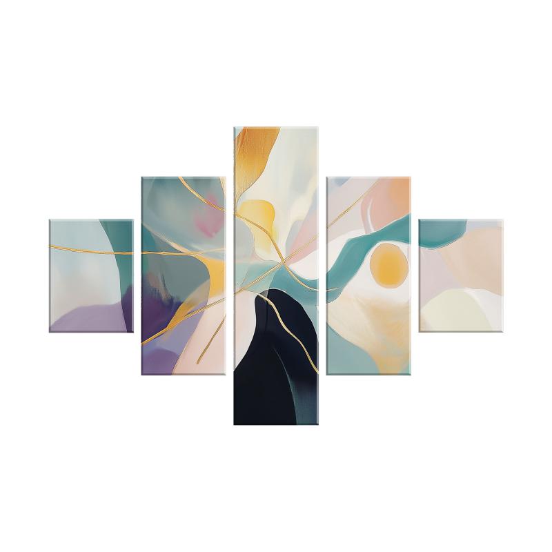 Lupia - Quadro Moderno VOGUE 66x115 cm ABSTRACT GALAXY a 5 Pezzi, Stampe Artistiche modulari, Pannelli Legno Ecologico MDF, Pronti da Appendere Soggiorno e Camera da letto Ufficio del brand Lupia, categoria: Arredo e decorazioni > Quadri e Tele > Quadri a pannelli, disponibile su Vorreishop.