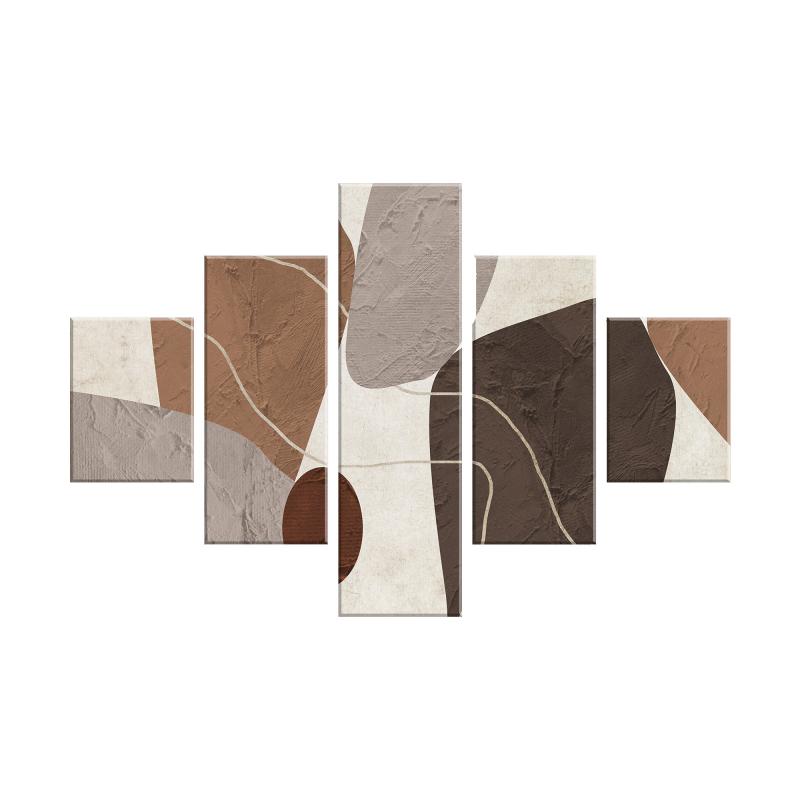 Lupia - Quadro Moderno VOGUE 66x115 cm ABSTRACT POLYGON a 5 Pezzi, Stampe Artistiche modulari, Pannelli Legno Ecologico MDF, Pronti da Appendere Soggiorno e Camera da letto Ufficio del brand Lupia, categoria: Arredo e decorazioni > Quadri e Tele > Quadri a pannelli, disponibile su Vorreishop.