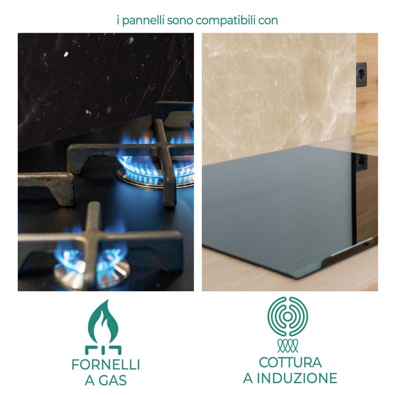 Lupia Pannello Paraschizzi Schienale Cucina con decorazione stampata, in Alluminio composito, Facile da applicare, Lavabile Ignifugo Resistente all'Acqua - brand Lupia, categoria: Arredo e decorazioni > Decorazioni da parete > Pannelli retro Cucina, disponibile su Vorreishop.