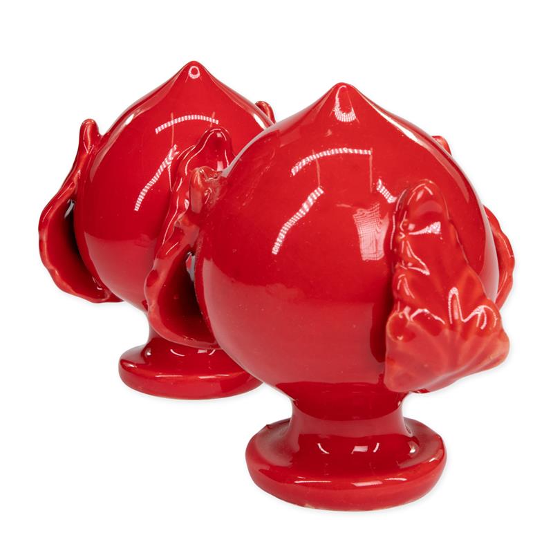 PUMO colorato ROSSO Salentino Chiuso NEW decorazione in ceramica tipica pugliese - Piccolo H 9 cm del brand Lupia, categoria: Artigianato salentino > Ceramica Salentina > Pumo Salentino, disponibile su Vorreishop.