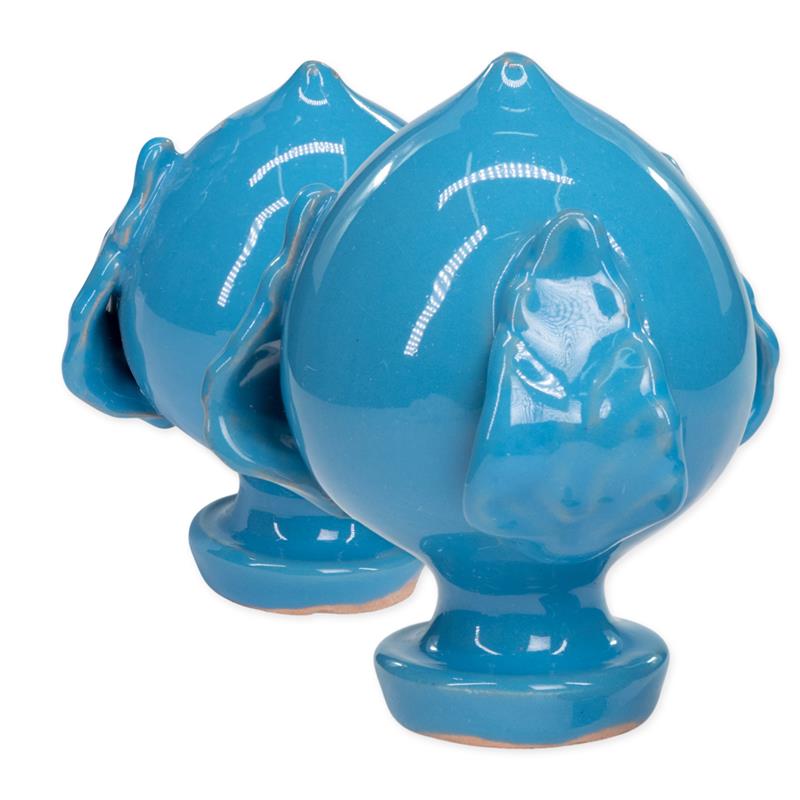 PUMO colorato BLU Salentino Chiuso NEW decorazione in ceramica tipica pugliese - Piccolo H 9 cm del brand Lupia, categoria: Idee regalo e bomboniere > Oggettistica > Statuette Ceramica, disponibile su Vorreishop.